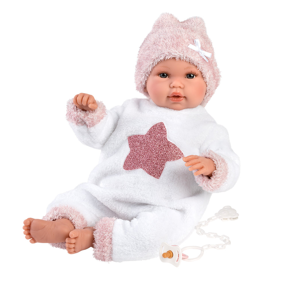Muñeco Llorens que llora 36 cm - Recién Nacidos con sonidos de bebé - Baby Pijama Estrella