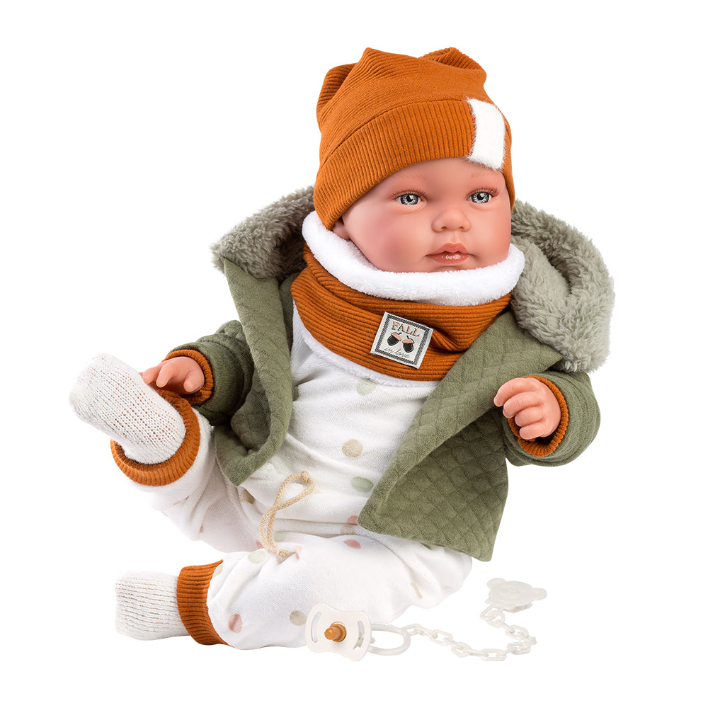 Muñeco Llorens que llora 44 cm - Recién Nacidos con sonidos de bebé - Bebé Talo Sonrisas